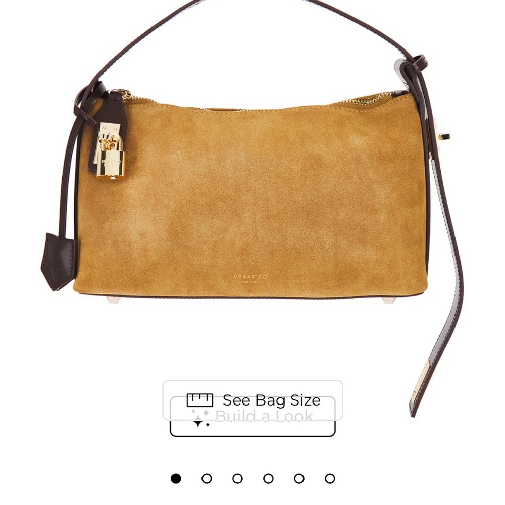 Suede Hobo Bag in Gold
VERAFIED - Picture 3 of 6